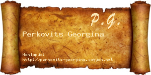 Perkovits Georgina névjegykártya